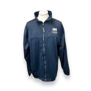 United States Olympic Committee Vintage Team USA Athletic Jacket, sz XL